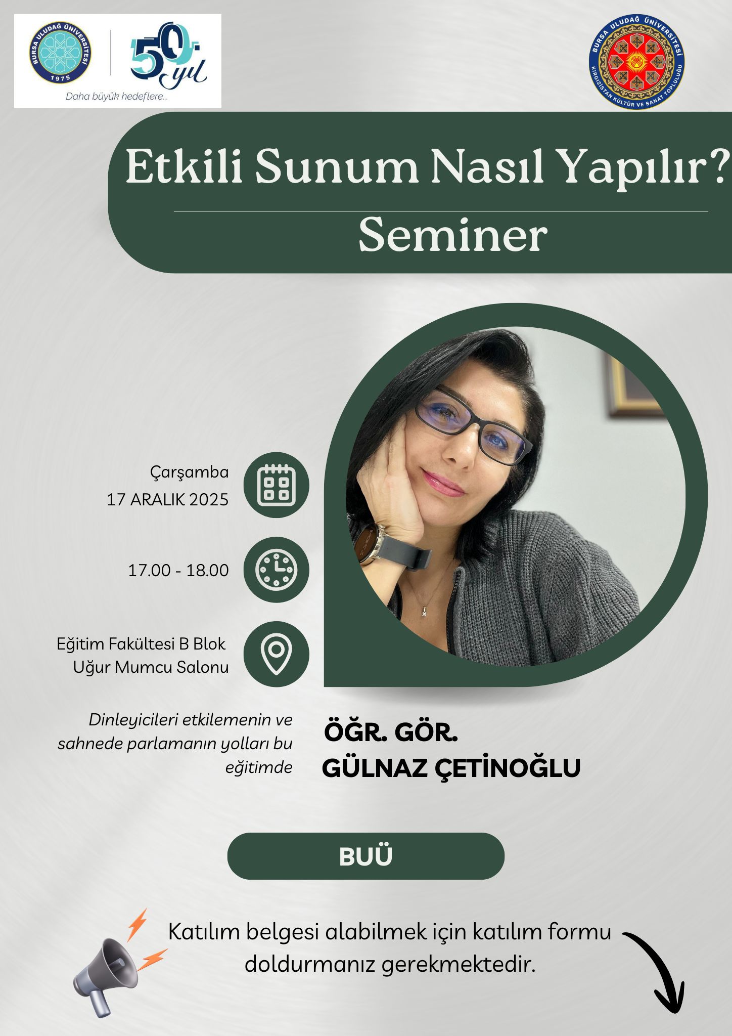“ETKİLİ SUNUM  NASIL YAPILIR?” ETKİNLİĞİ