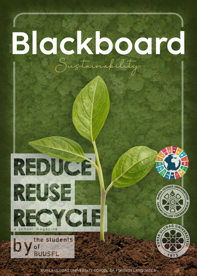 SCHOOL MAGAZIN (BLACKBOARD - SUSTAINABILITY) (ENGLISH, FRENCH, GERMAN)
