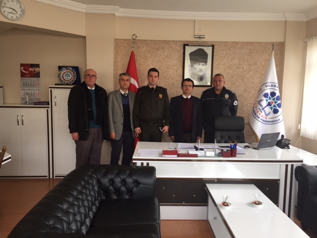  İlçe Jandarma Komutanı ve İlçe Emniyet Müdürü Yüksekokulumuzu Ziyaret ettiler. 